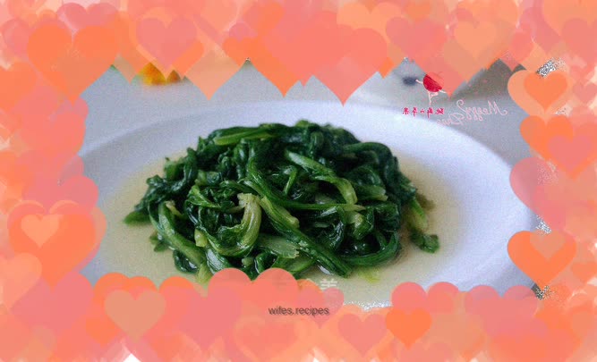 Stir-fried large leaf chrysanthemum with pepper