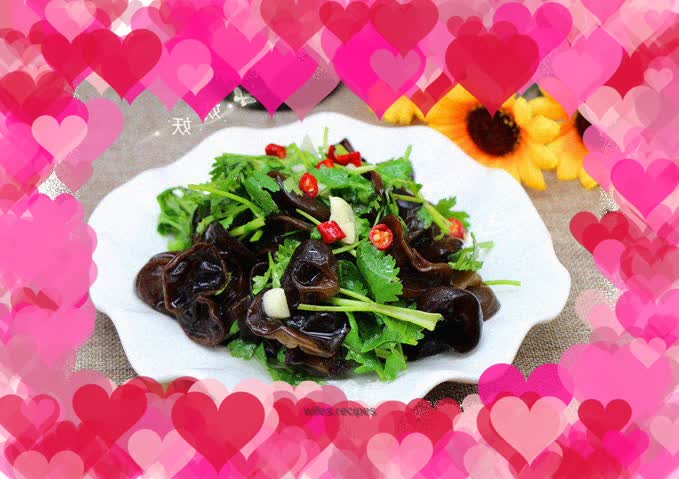 Coriander mixed with fungus