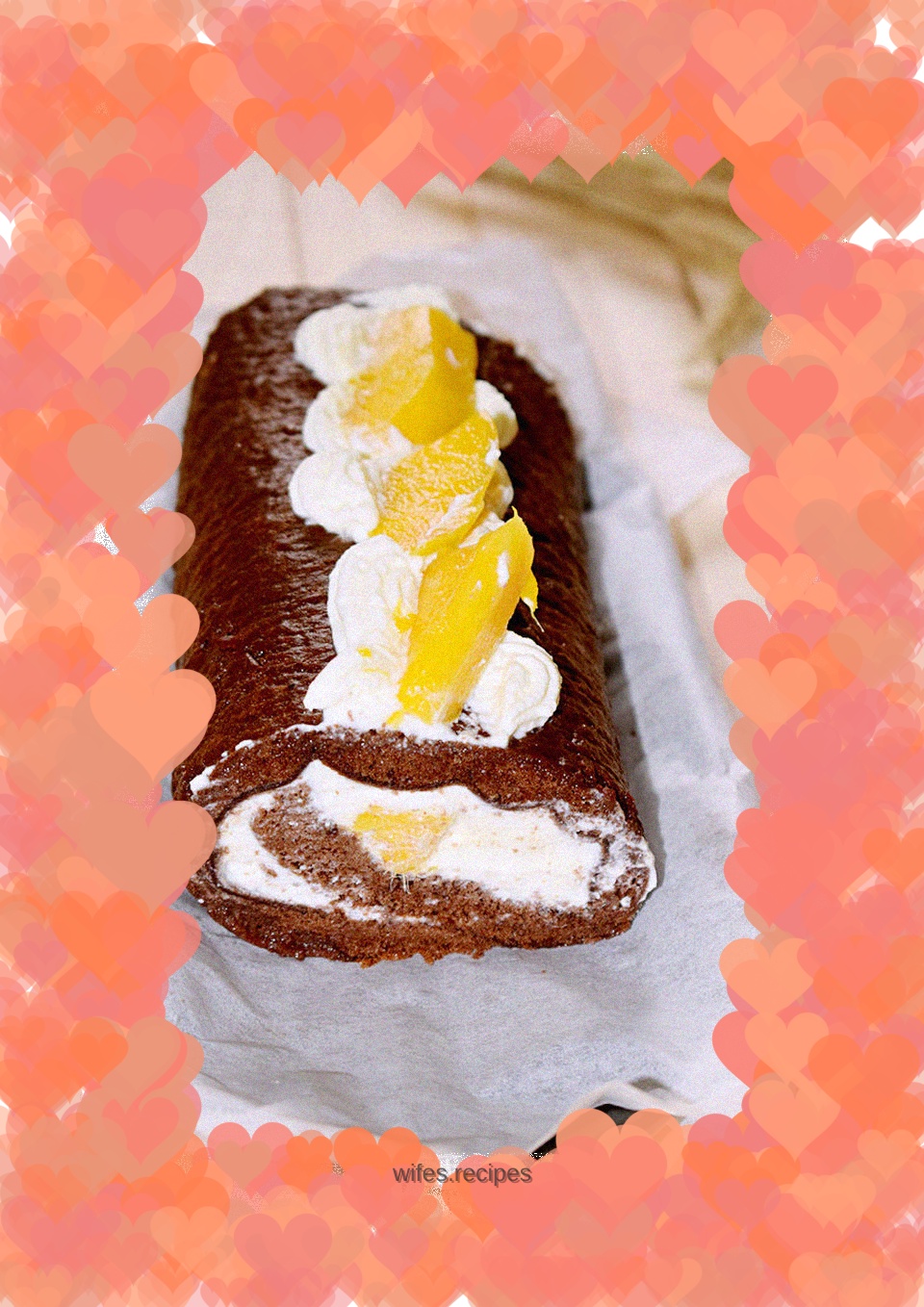 Cocoa Mango Swiss Roll