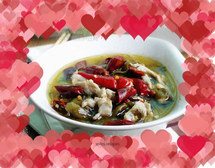 Spicy pickled pork slices