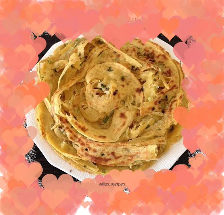 Sweet potato, cumin, chives and pastry pancakes