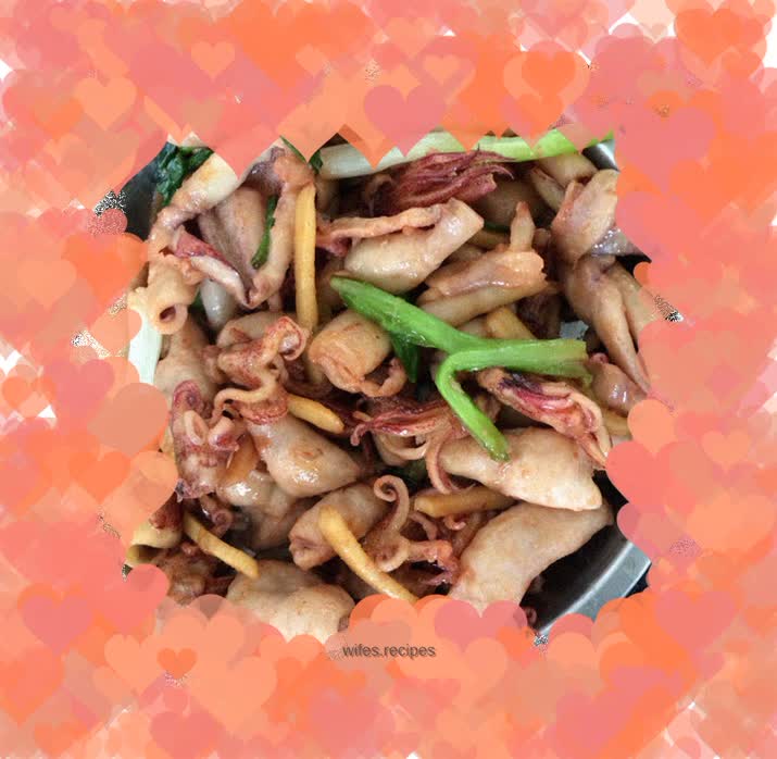 Stir-fried squid