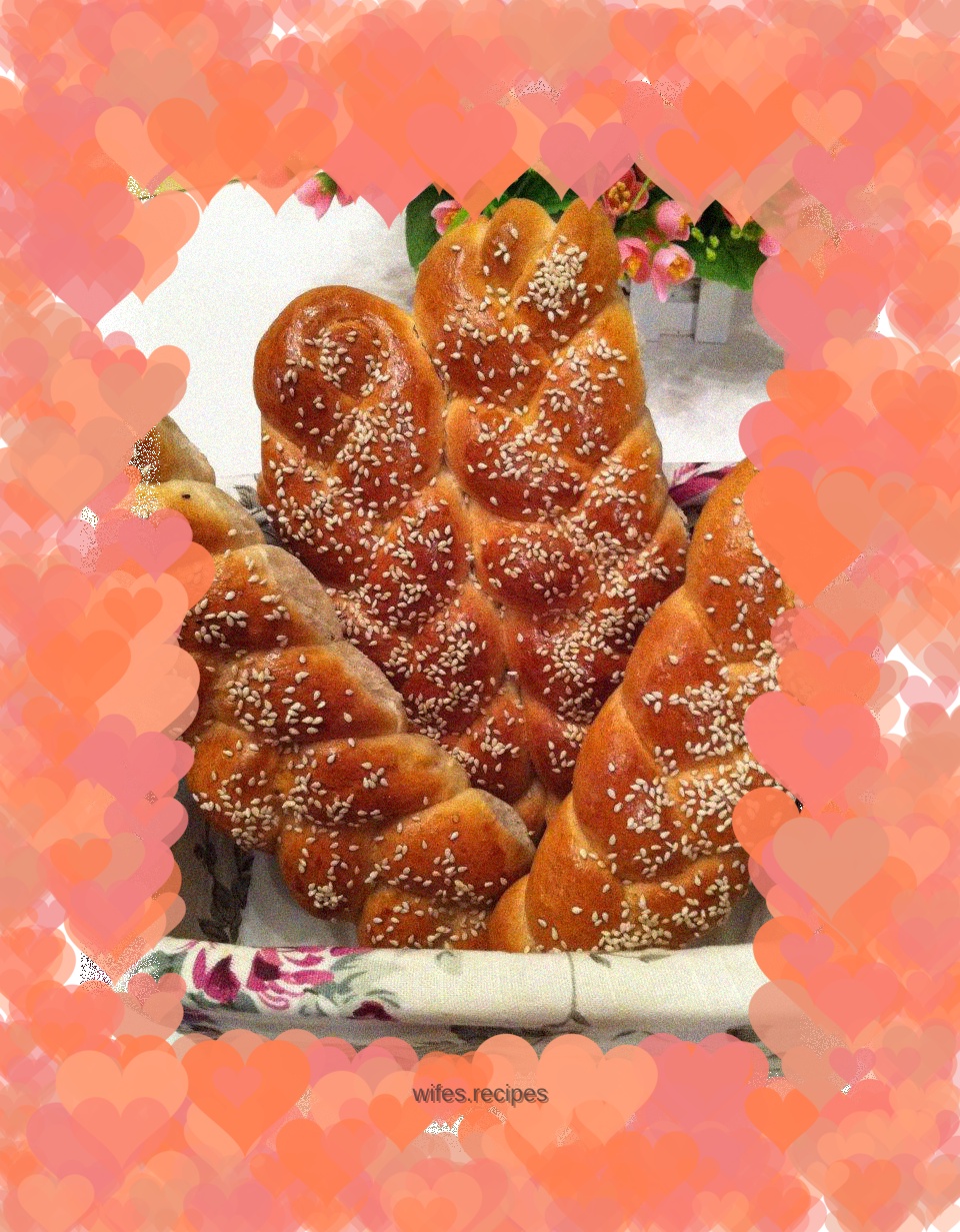 Bean dregs braided bread