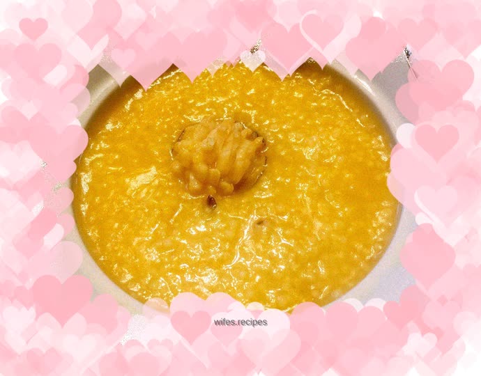 Yellow millet and abalone porridge