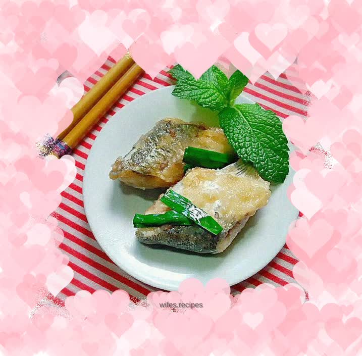 Braised fish with leeks