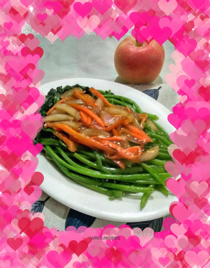 Stir-fried potato leaves