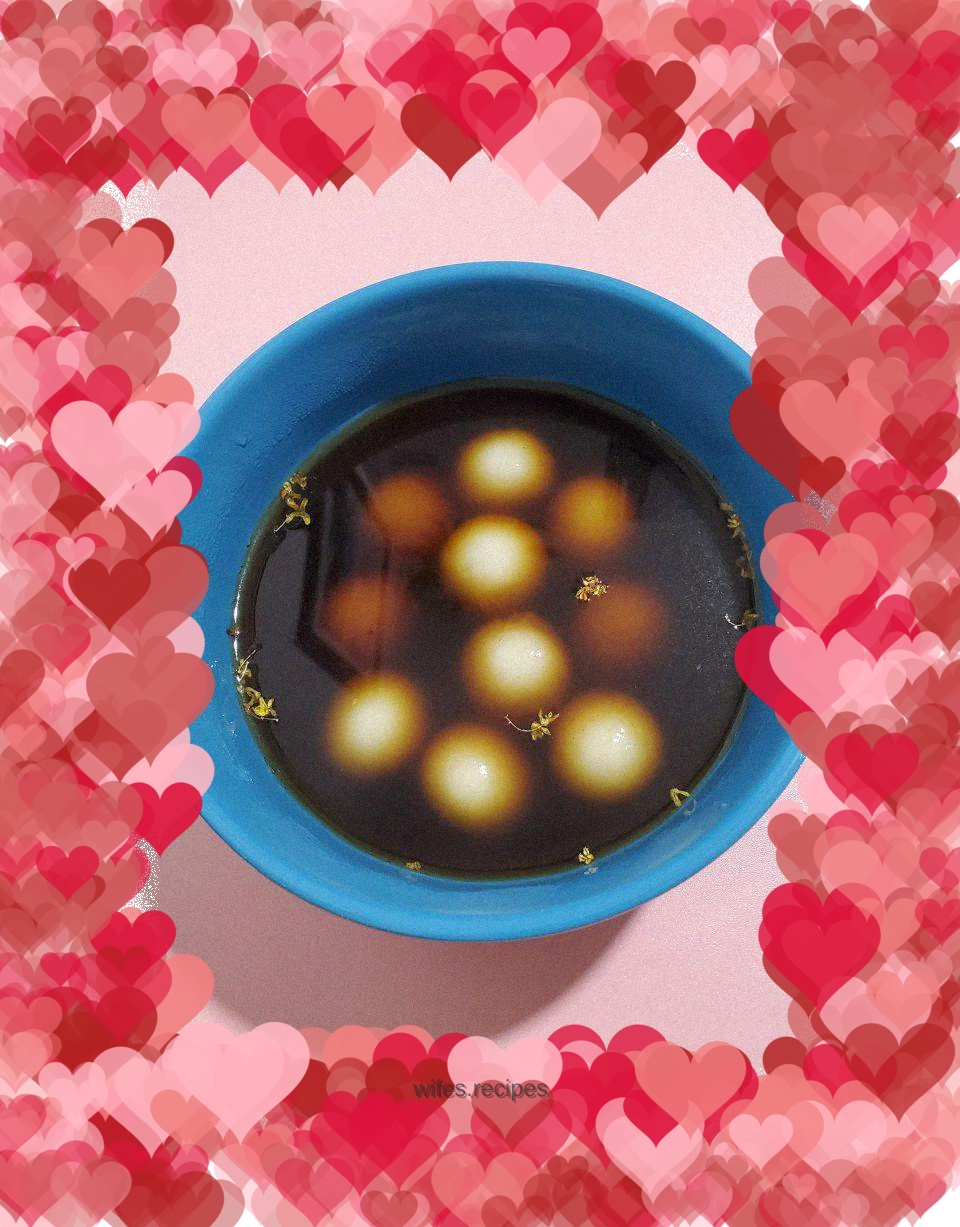 Brown sugar sweet-scented osmanthus glutinous rice balls