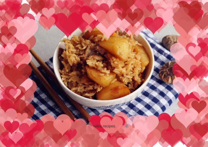 Potato braised rice