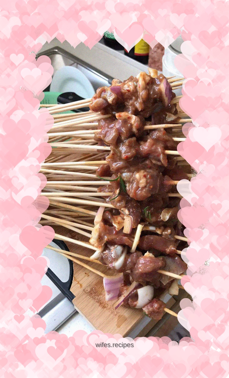 Marinated mutton skewers