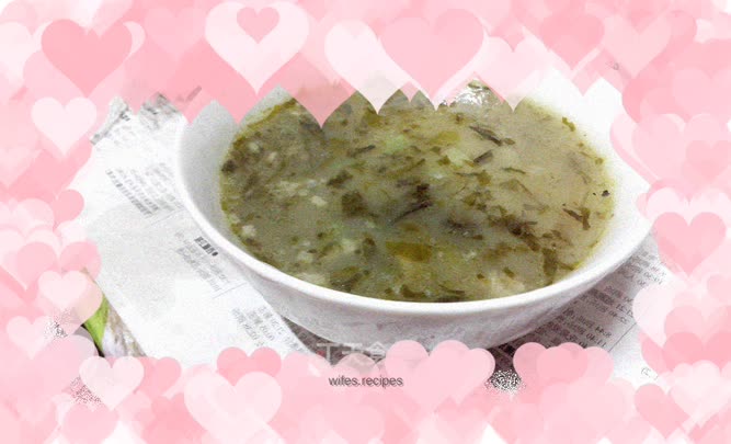 Olive vegetable and lean meat porridge