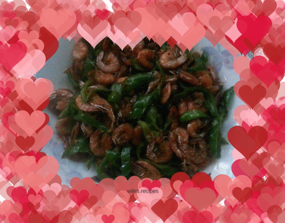 Stir-fried river prawns
