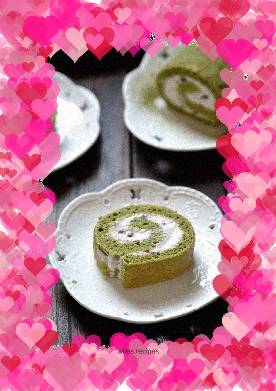 【Tomato Recipe】Matcha Red Bean Cake Roll - Just hearing the name is so elegant and romantic