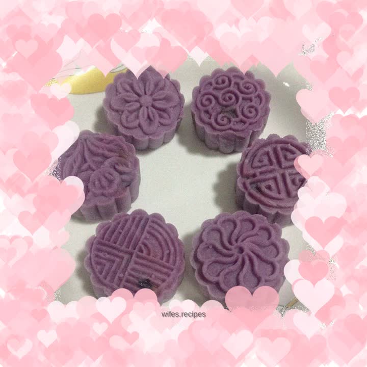 Purple sweet potato and yam cake