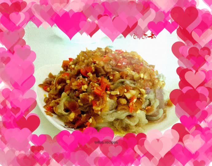 Hot and sour eggplant puree