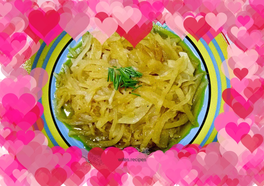 Homemade shredded radish