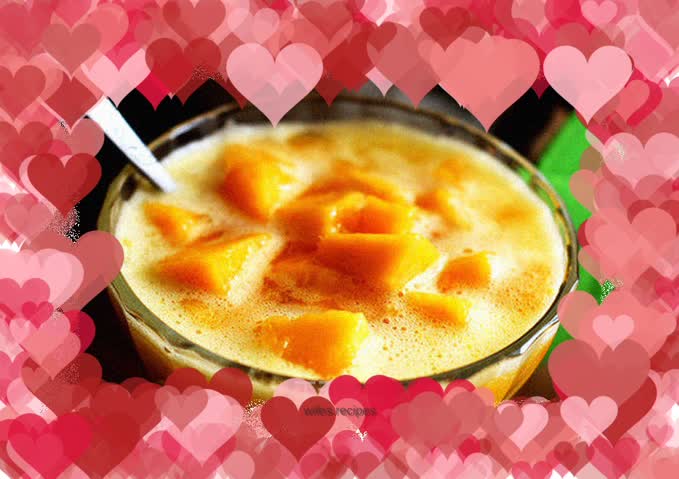 Refreshing mango dumplings