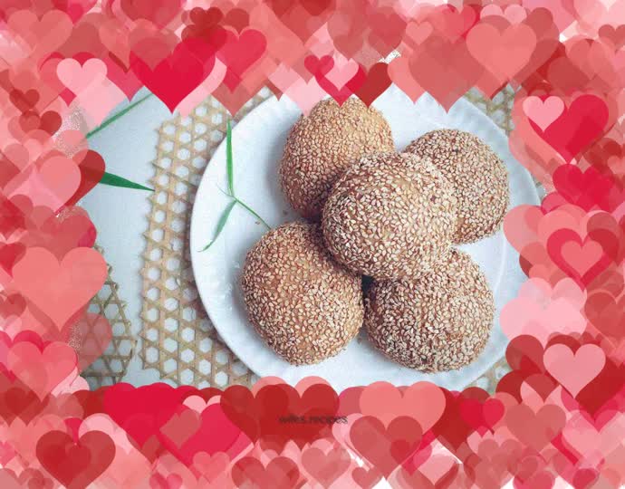 Sesame sauce pancakes