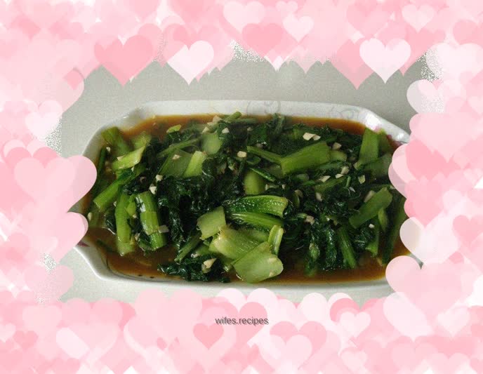 Chinese cabbage in oyster sauce
