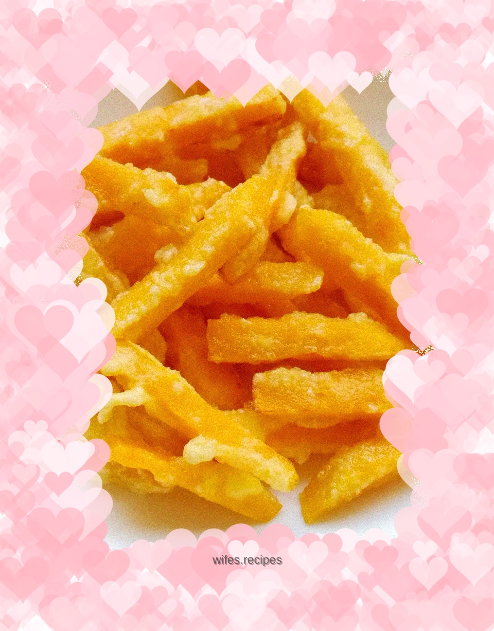 Egg yolk pumpkin strips