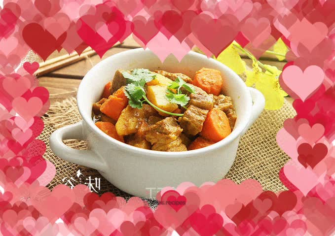 Rice cooker version of curry beef brisket