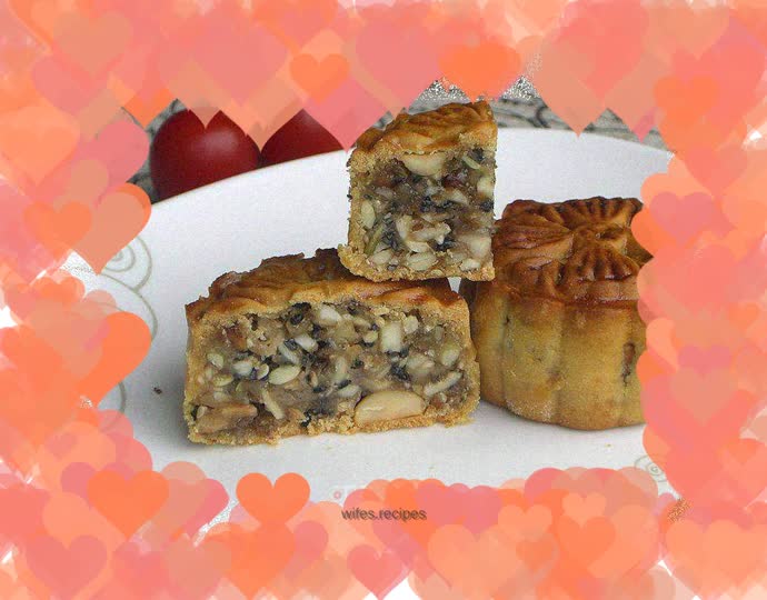 Cantonese style five-nut mooncake