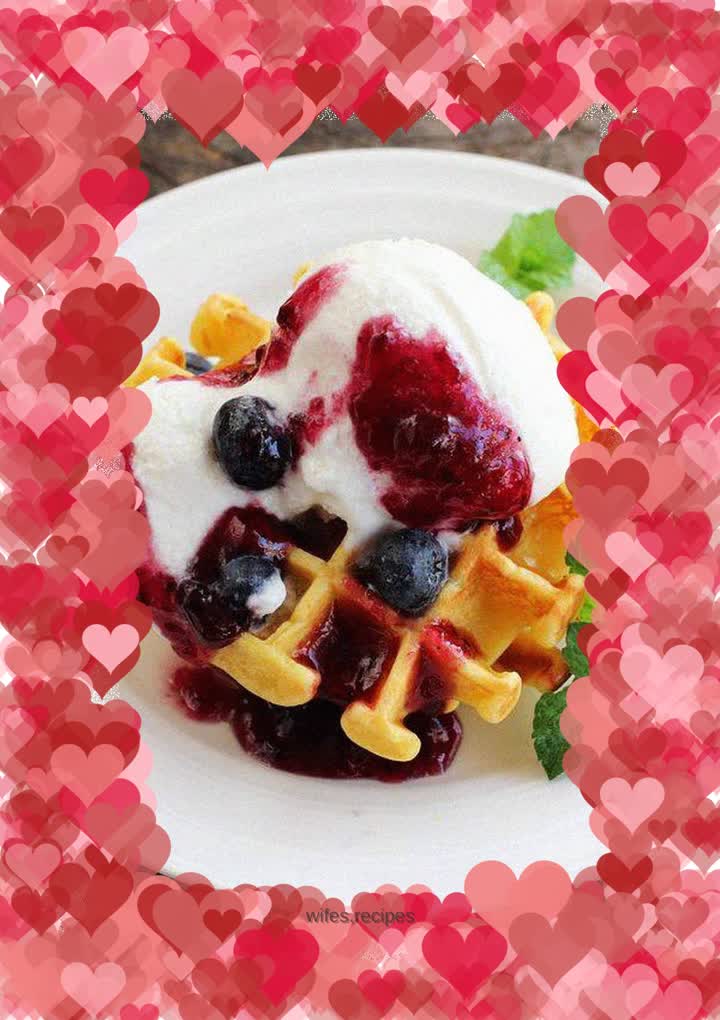 Blueberry Jam Waffles