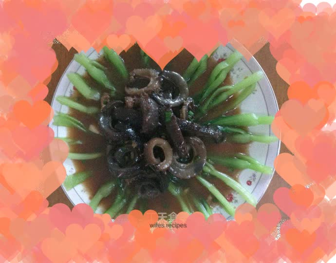Stir-fried sea cucumber with green onions
