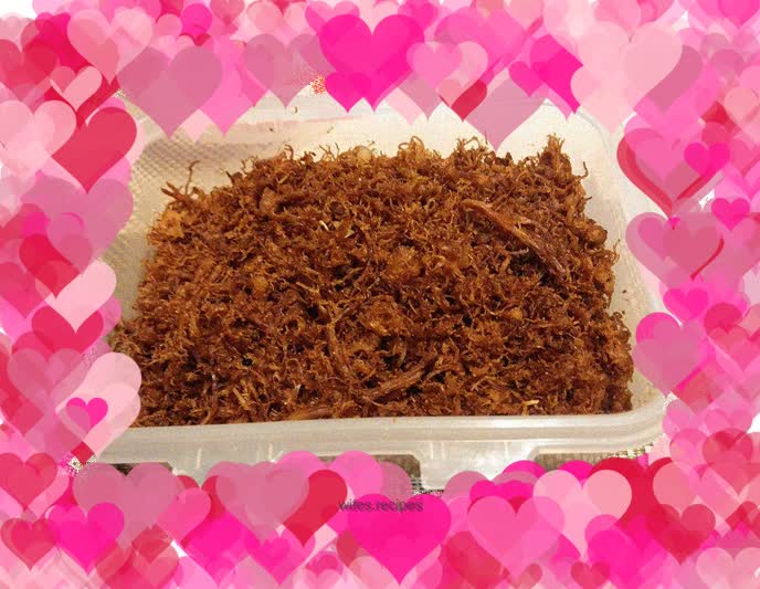 Pan version of handmade five-spice beef floss