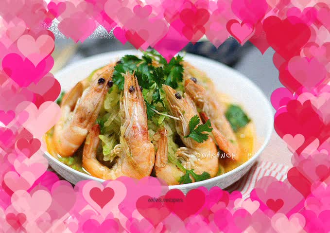 Braised shrimp with shredded radish