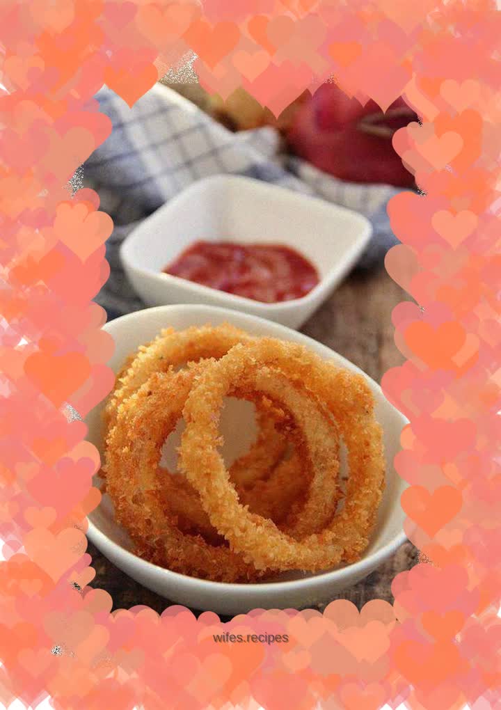 Popular snack---fried onion rings