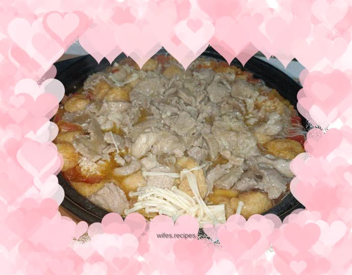 Enoki Mushroom Vermicelli and Smooth Pork Stew