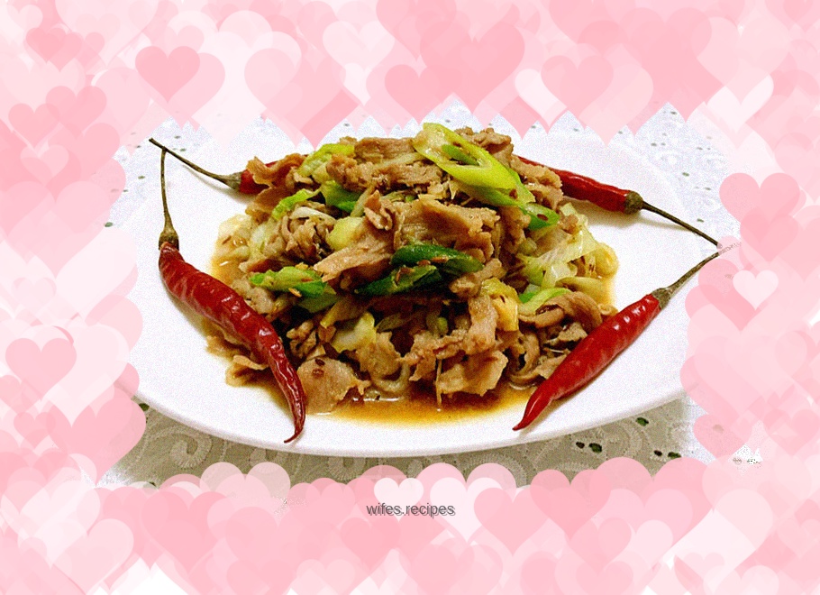 Lamb stir-fried with green onion and cumin