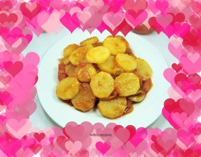 Stir-fried yam with tomatoes
