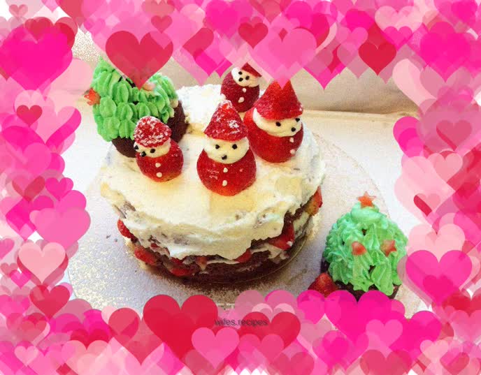 Snowman Naked Cake