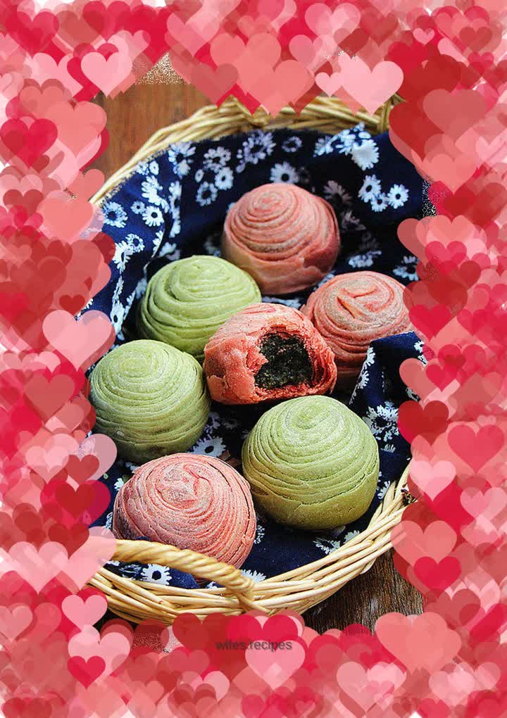 Red yeast cake & matcha cake