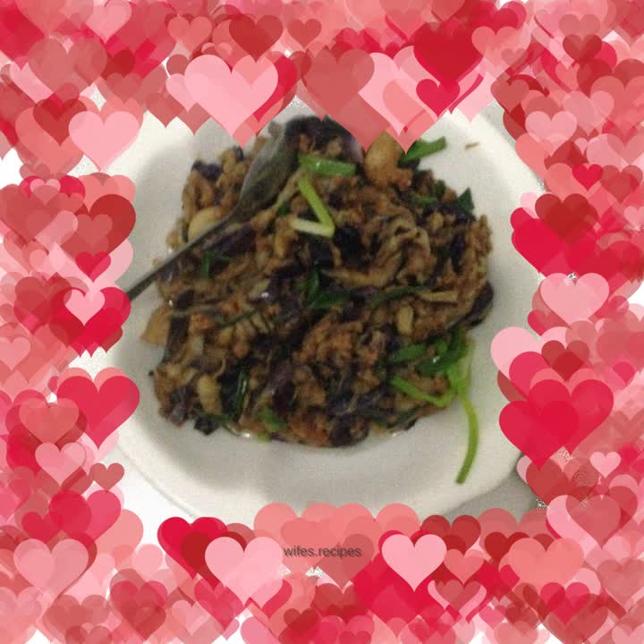 Braised eggplant with meat sauce