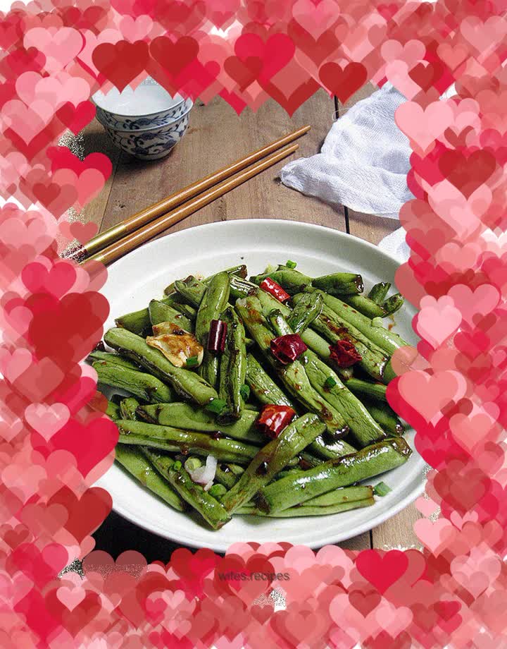 Braised green beans with soy sauce