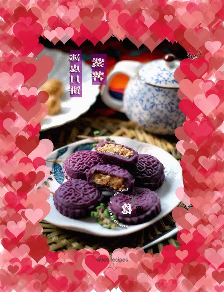 Fully handmade [Purple Sweet Potato Mooncakes] that are “no-bake, oil-free, fat-free, low sugar, and healthy”