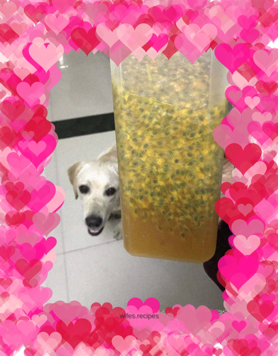 Homemade passion fruit juice