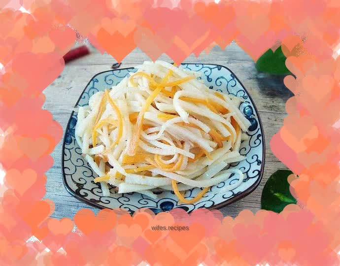 Stir-fried sweet bamboo shoots with carrots
