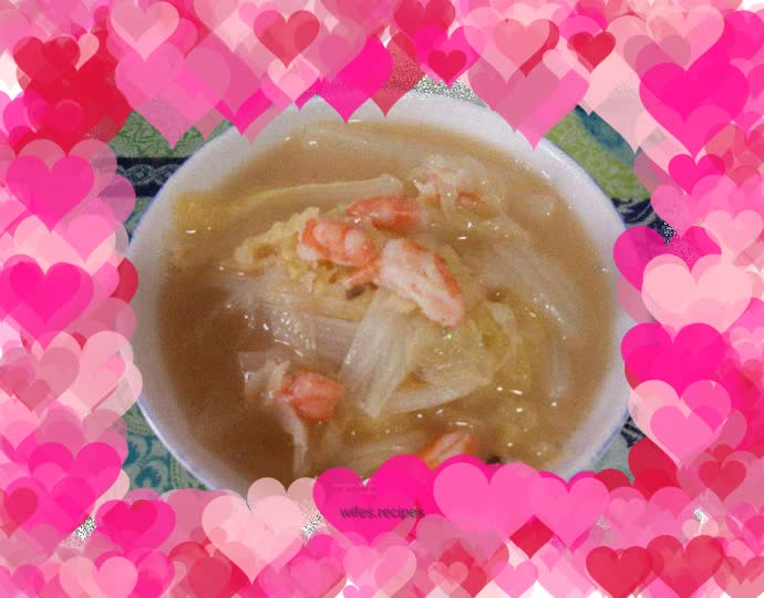 Shrimp and Baby Cabbage in Soup