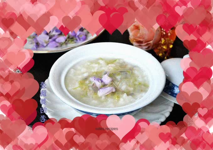 Wisteria flower porridge