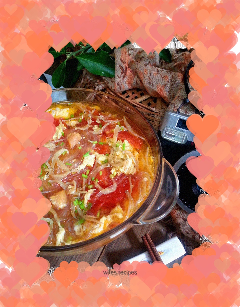 Tomato, whitebait and egg soup