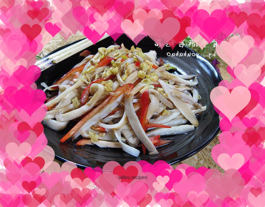 Garlic Shredded Pleurotus Oyster Mushrooms