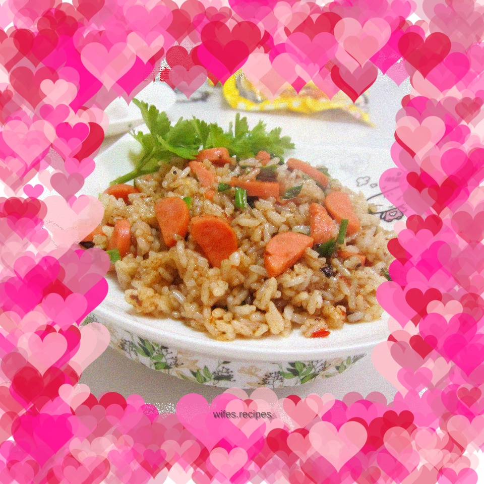 Fried rice with fermented bean curd and ham