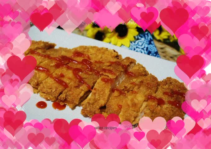 The color is attractive and the taste is as good as the [Crispy Chicken Steak] in the store