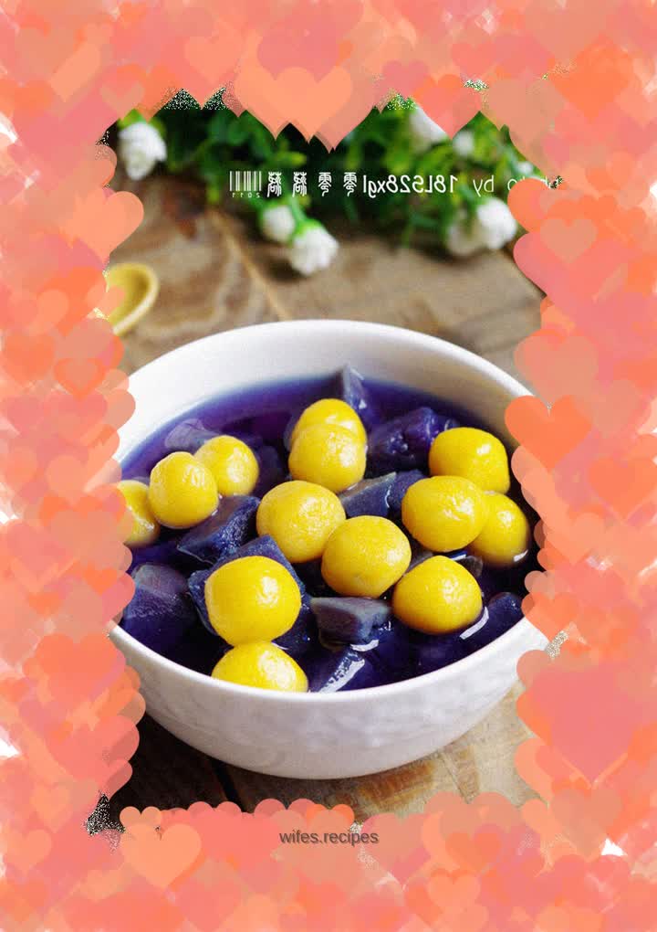 Dietary fiber: purple sweet potato and pumpkin balls