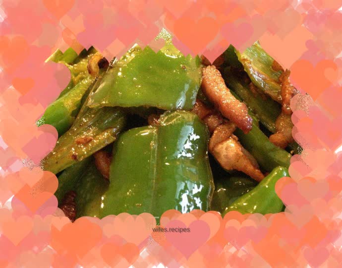 Simple fried pork with hot pepper