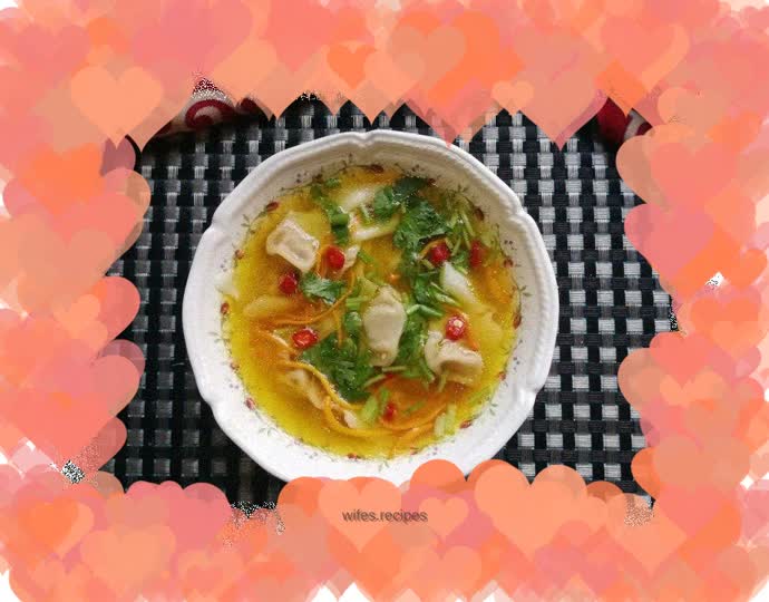 Cordyceps flower chicken soup wontons