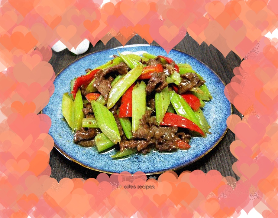 Stir-fried beef with celery
